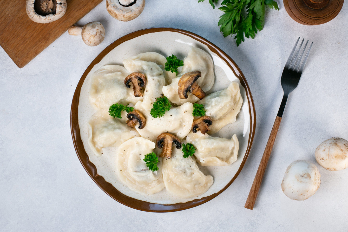 Вареники с картофелем и грибами