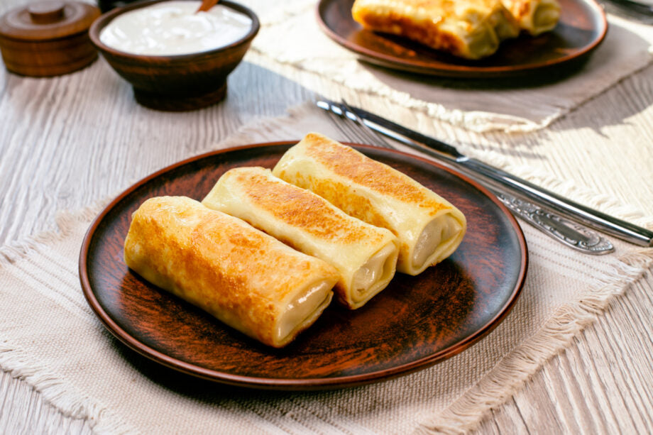 Блинчики с курицей и грибами