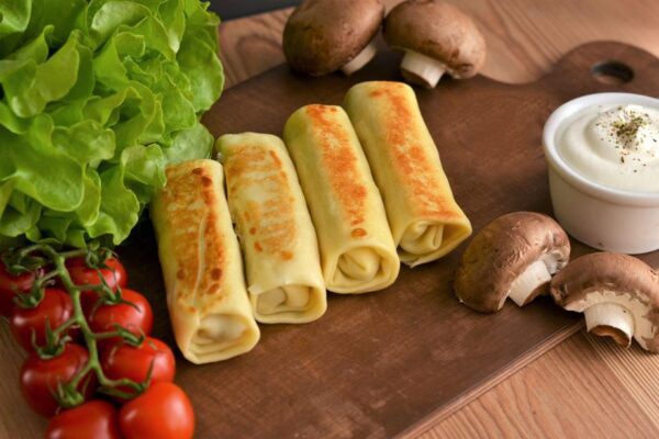 Блинчики с курицей и грибами